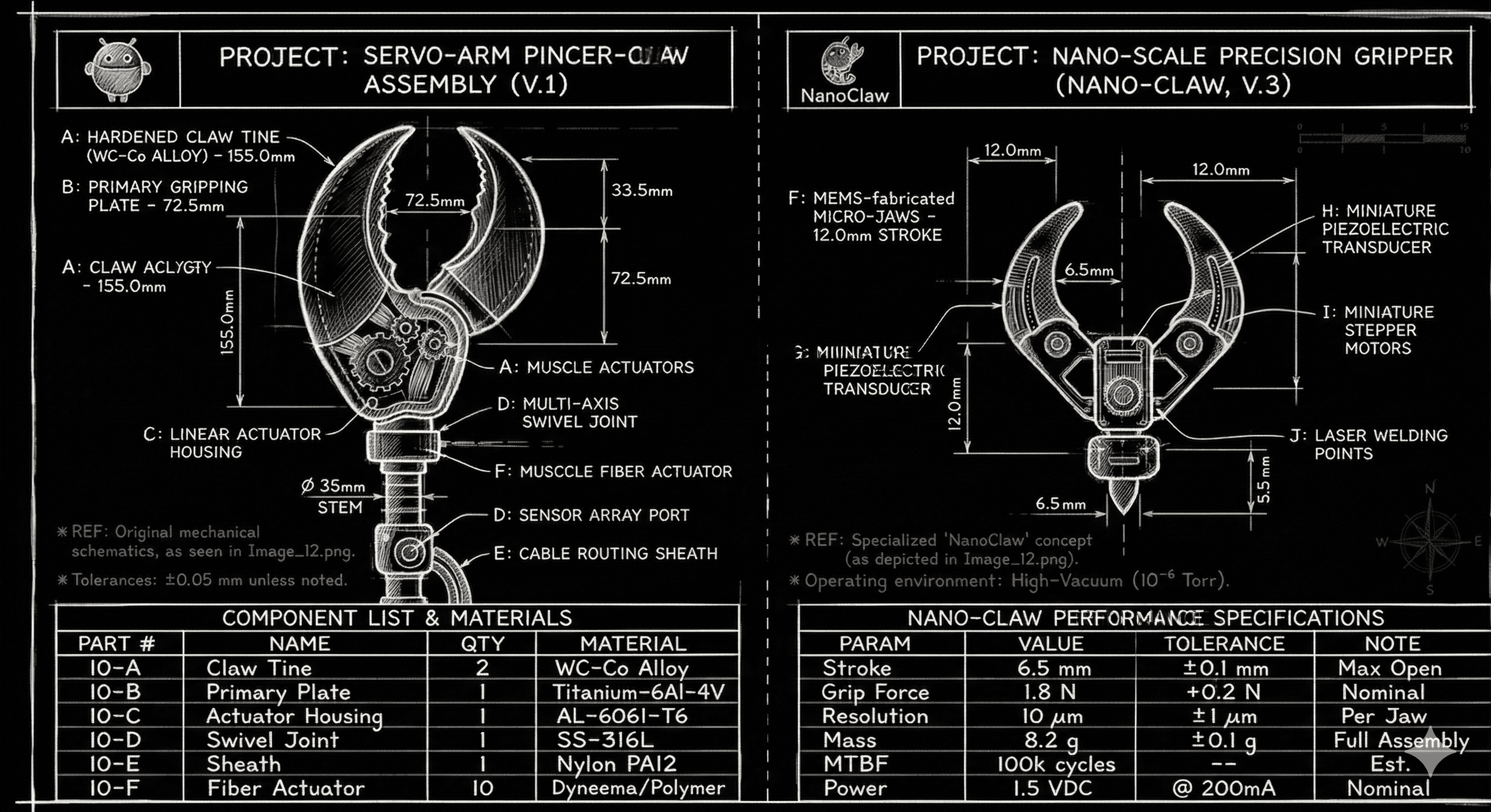 A blueprint-style comparison schematic showing OpenClaw and NanoClaw side by side: a gateway hub on the left and an isolated execution pipeline on the right.